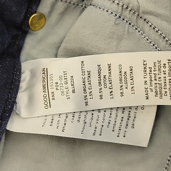 Good American Straight Leg Jeans Womens 6/28. Dark Wash - Picture 6 of 6